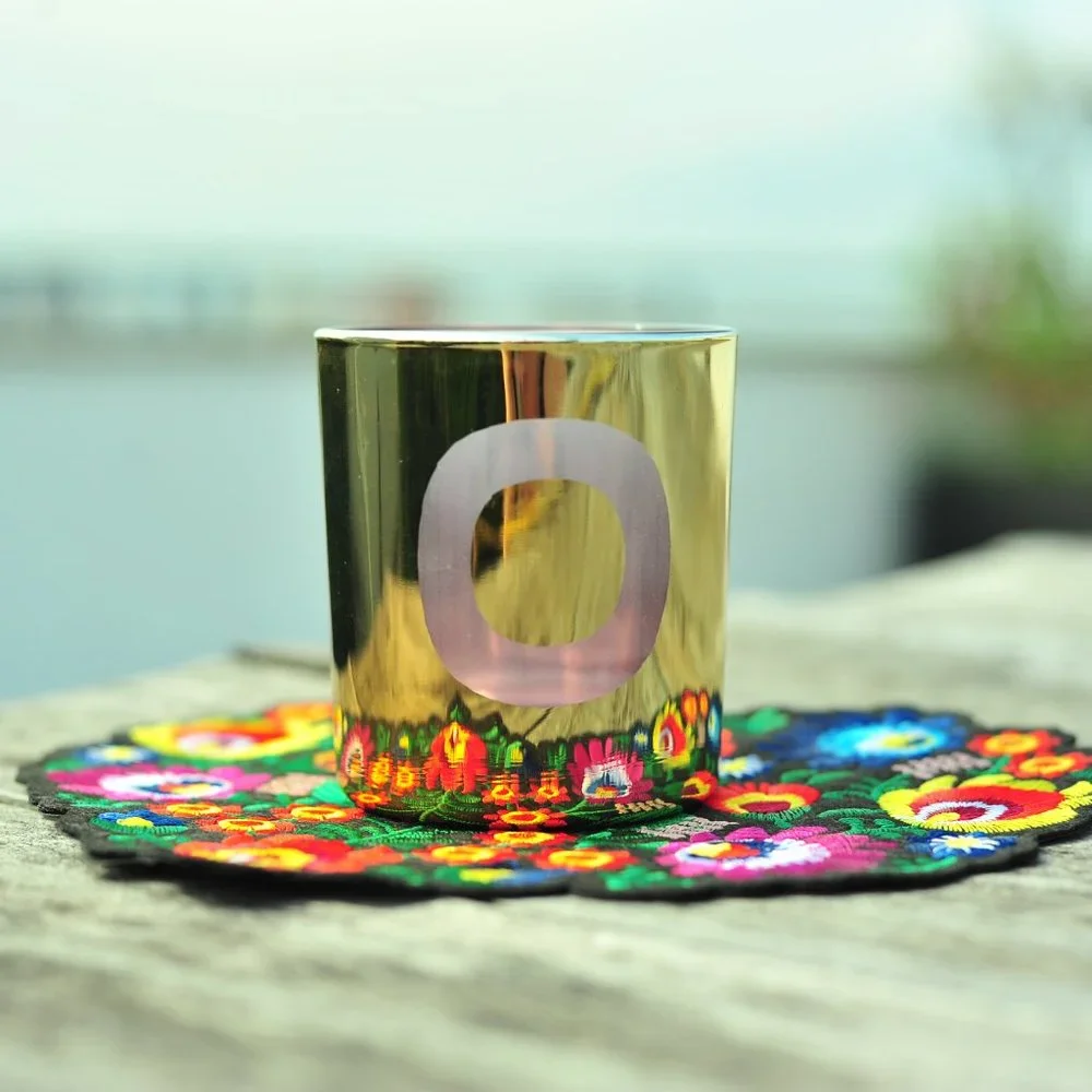 1pcs Shot Glass Gold Candle Holder Decor Party Glasses O